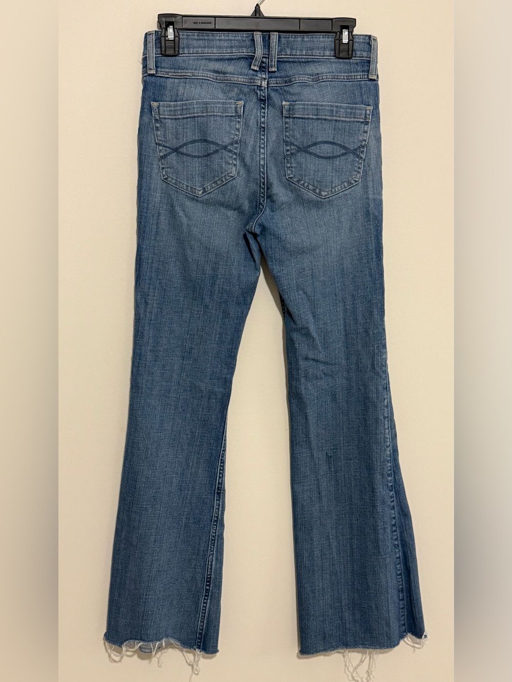 Abercrombie & Fitch Women's Distressed Mid-Blue Flare Jeans - Picture 2 of 9